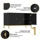 preview thumbnail 49 of 51, Clihome 3 Door Glossy Media Storage Sideboard Accent Cabinet