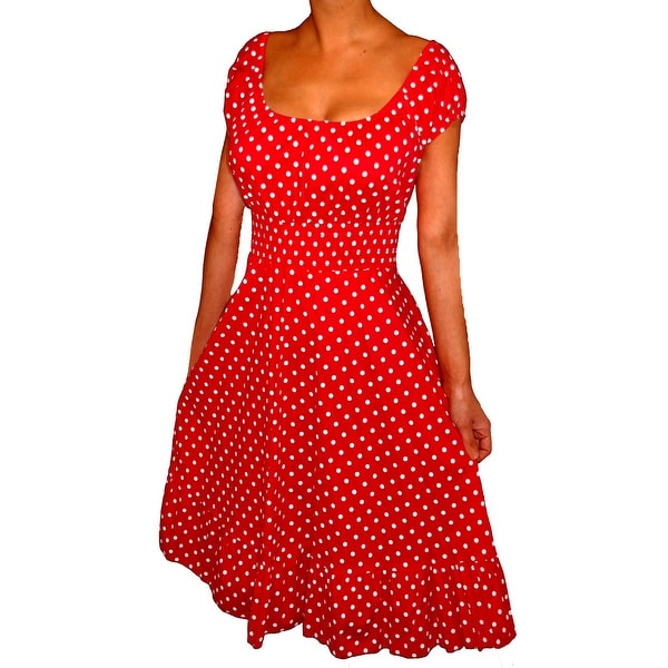 plus size red polka dot