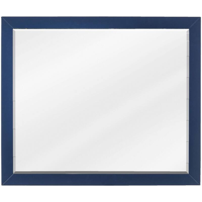 Jeffrey Alexander Cade 28" x 33" Rectangular Beveled Framed Wall - Hale Blue