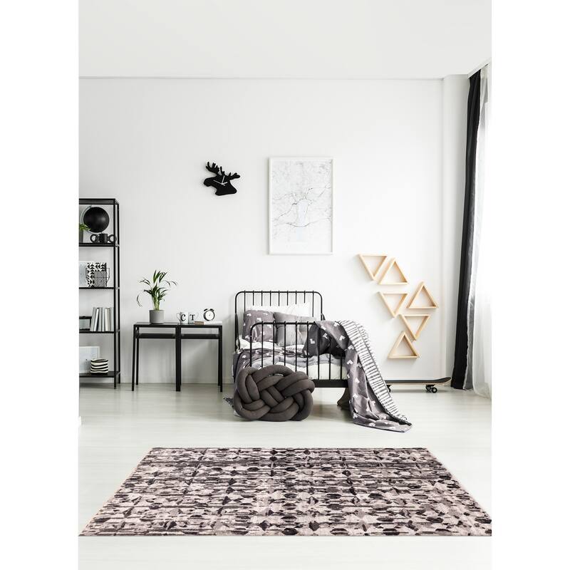 ECARPETGALLERY Hand-knotted Legacy Light Grey Wool Rug - 5'4 x 7'9