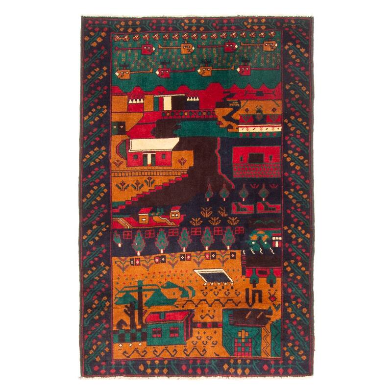 ECARPETGALLERY Hand-knotted Teimani Burnt Orange Wool Rug - 2'9 x 4'1