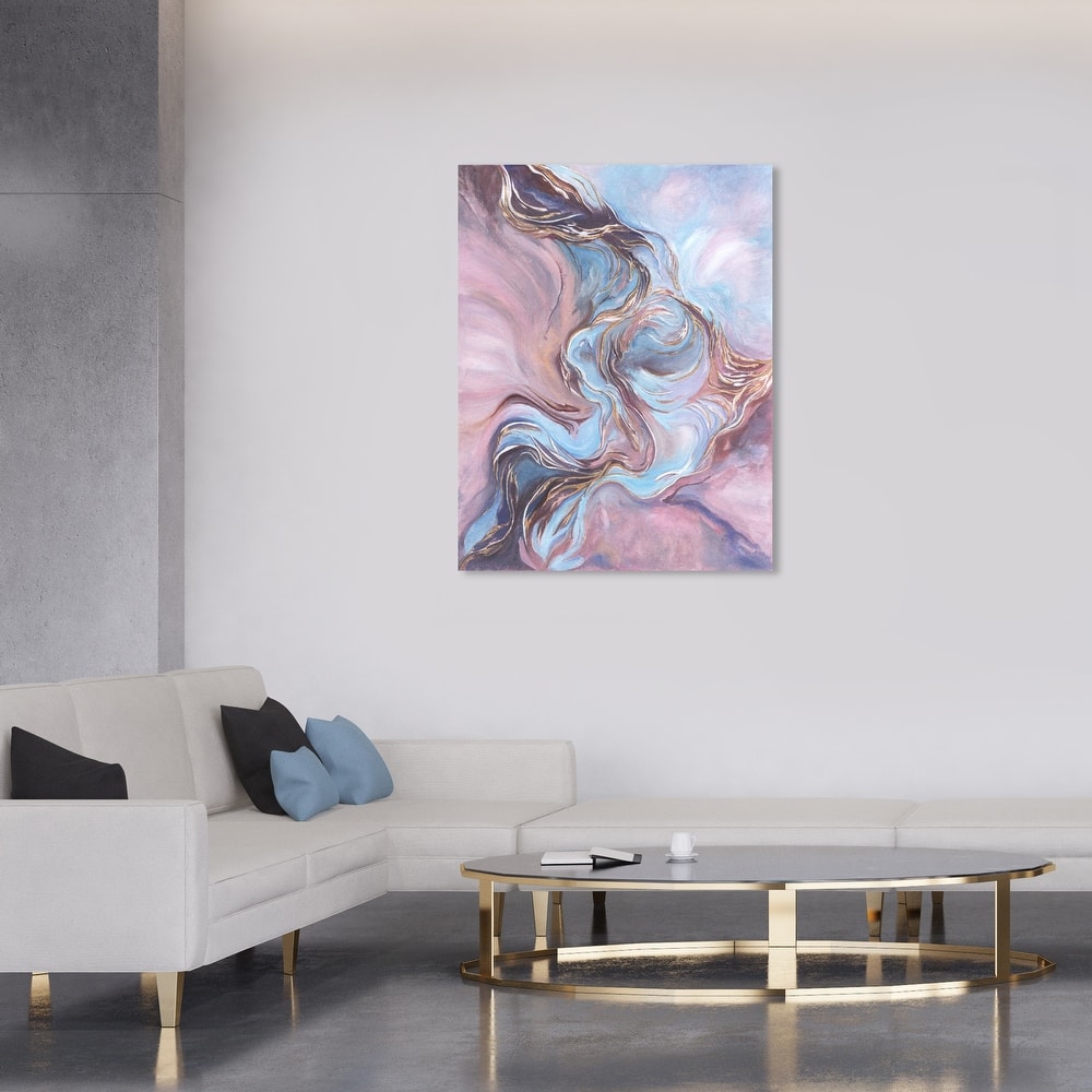 Wynwood Studio Abstract Royal Crystal I Pink and Rose Pink Glam Wall Art Canvas Print