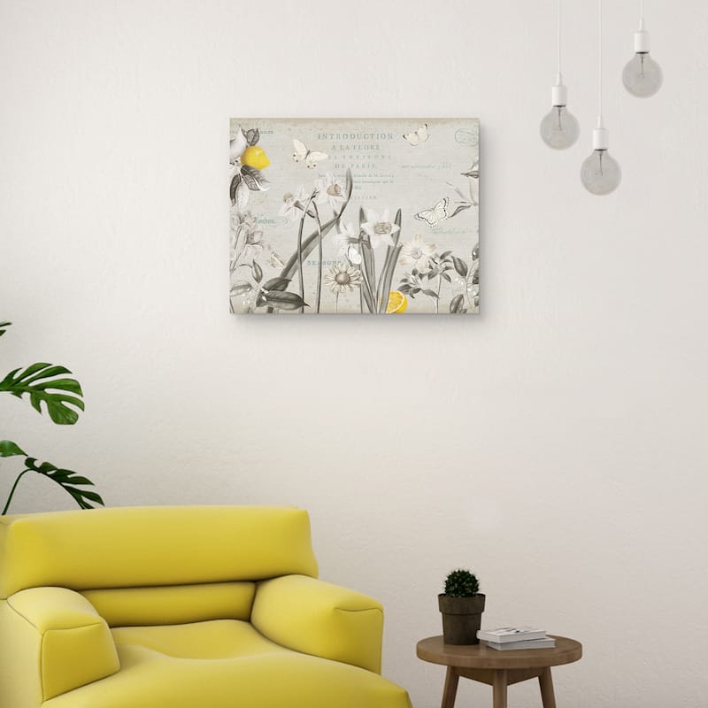 Citron Curiosities I by Katie Pertiet Canvas Art Print