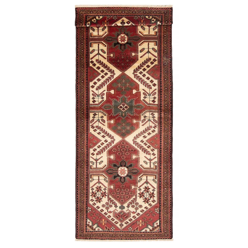 ECARPETGALLERY Hand-knotted Anadol Cream Wool Rug - 3'5 x 9'7 - Cream - 3'5 x 9'7