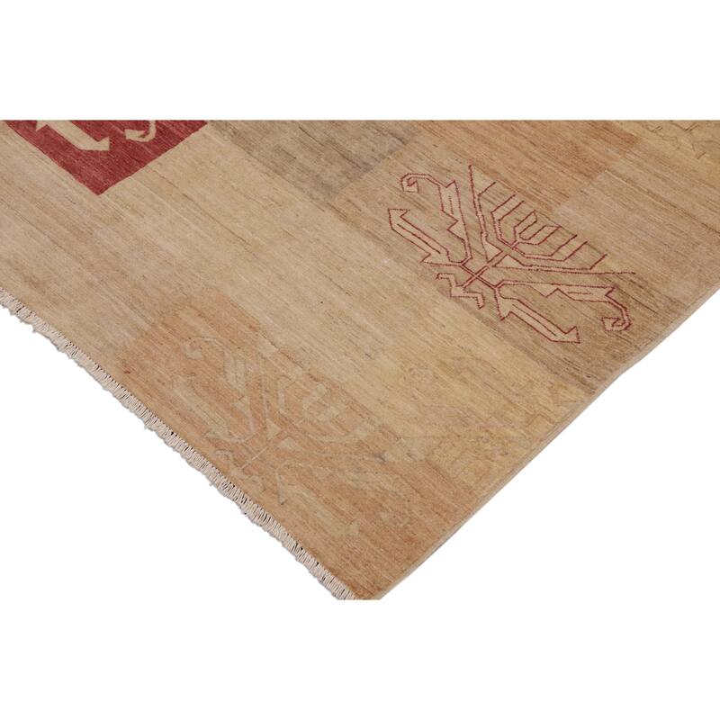 Rustic Bohemian Ri Gabbeh Hand Knotted Wool Area Rug