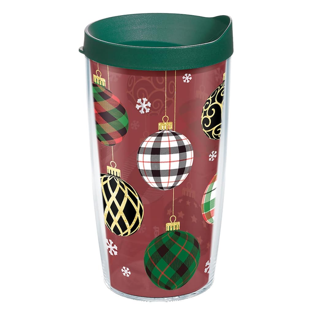 Tervis Christmas Holiday Ornaments Made in USA Double Walled Insulated Travel Tumbler, Classic