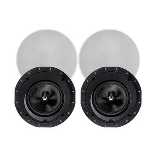 Shop Monoprice 2 Way Carbon Fiber In Ceiling Speakers 8 Inch