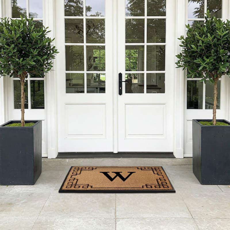 A1HC Natural Coir & Rubber Door Mat, Heavy Duty, Dirt Trapping, Long-Lasting Entrance Doormats,Thick & Durable Outdoor Entry Mat