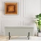 preview thumbnail 24 of 31, MCombo Storage Ottoman Bench, Teddy Fabric Upholstered Footstool with Storage Space - 15.7"D x 47.2"W x 20.5"H