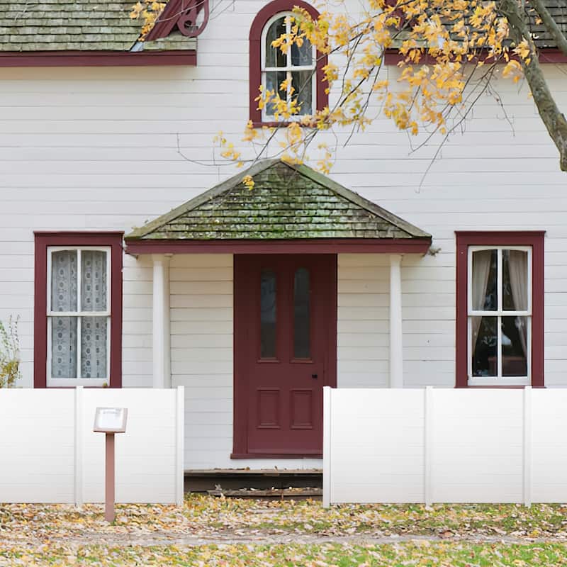 Privacy Screen Outdoor Privacy Fence Panels for Air Conditioner and Trash Can (2 Panels-White)