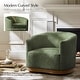 preview thumbnail 33 of 74, HULALA HOME Gema Modern 360°Swivel Chenille Ergonomic Barrel Accent Chair with Solid Wood Legs