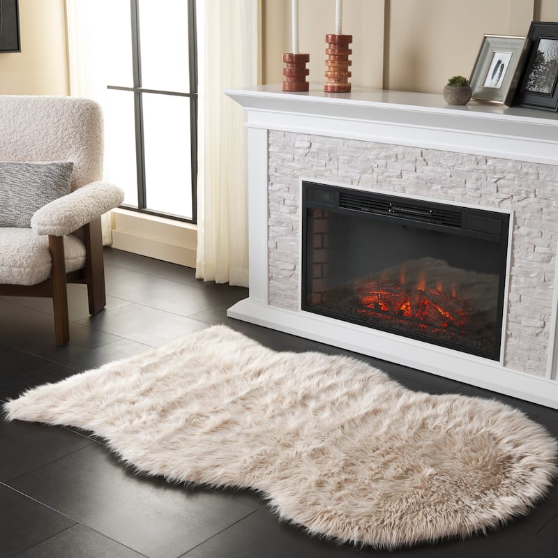 SAFAVIEH, Faux Sheep Idith Shona 2.4-inch Thick Rug