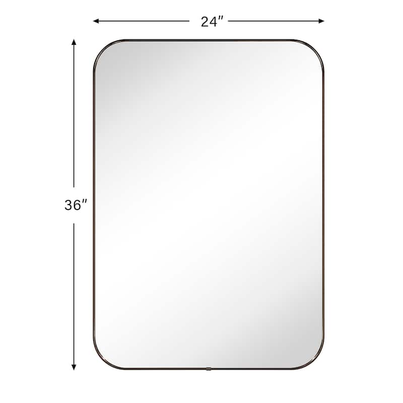 TEHOME Lucia Contemporary Rounded Rectangle Bathroom Vanity Mirror
