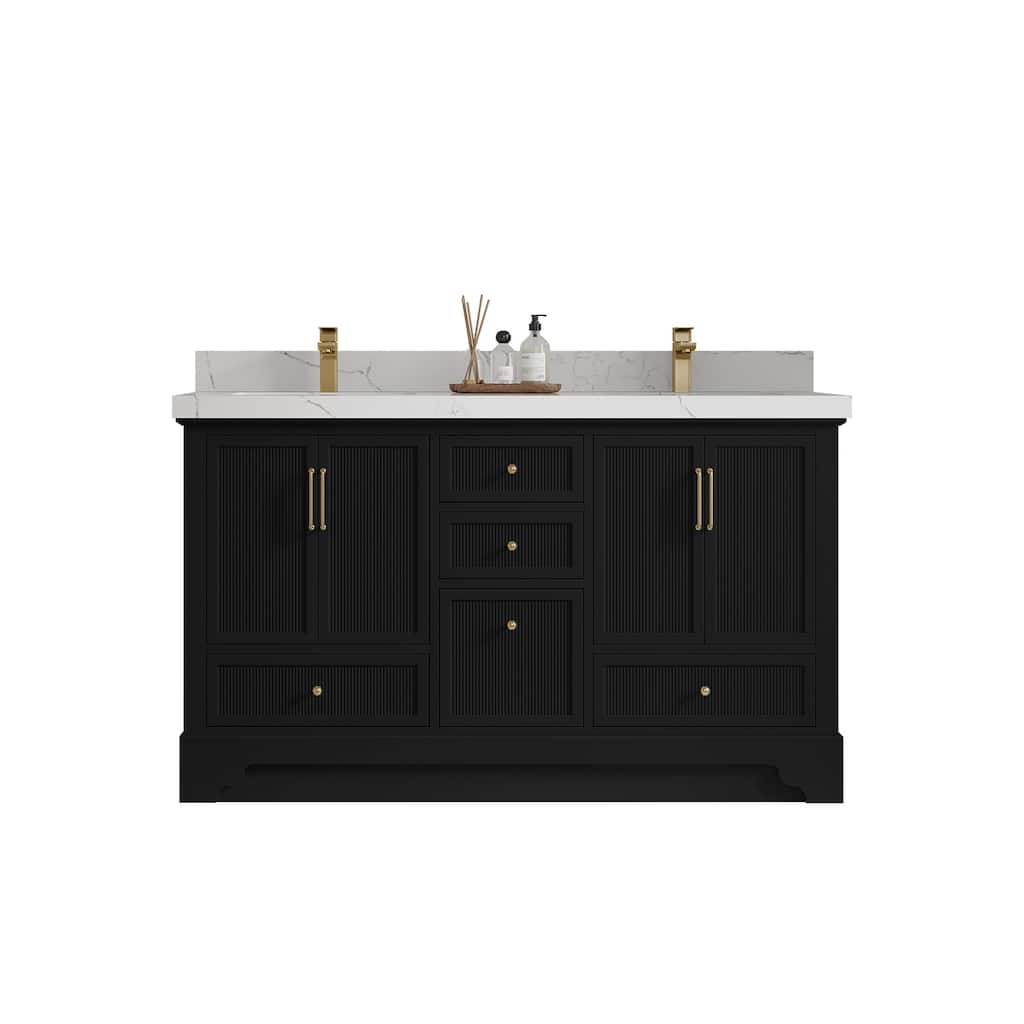 Willow Collections 60 in. W x 22 in. D Alys Double Sink Bathroom Vanity with Countertop