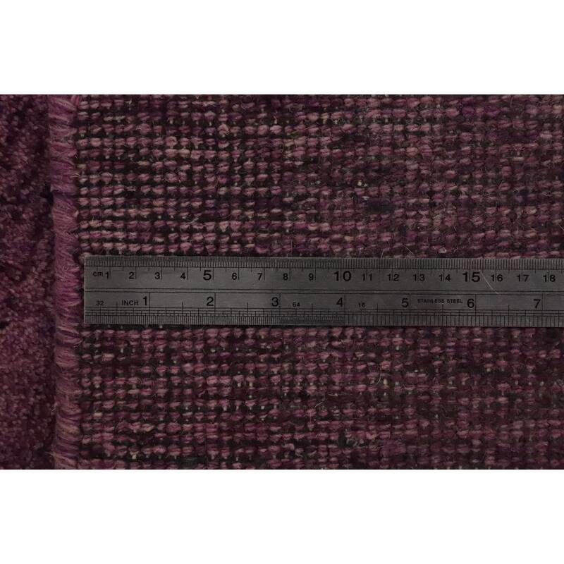 Hand Knotted Oriental 100% Wool Carpet Modern Modern Purples Gabbeh Area Rug - 11' 5'' X 8' 1''