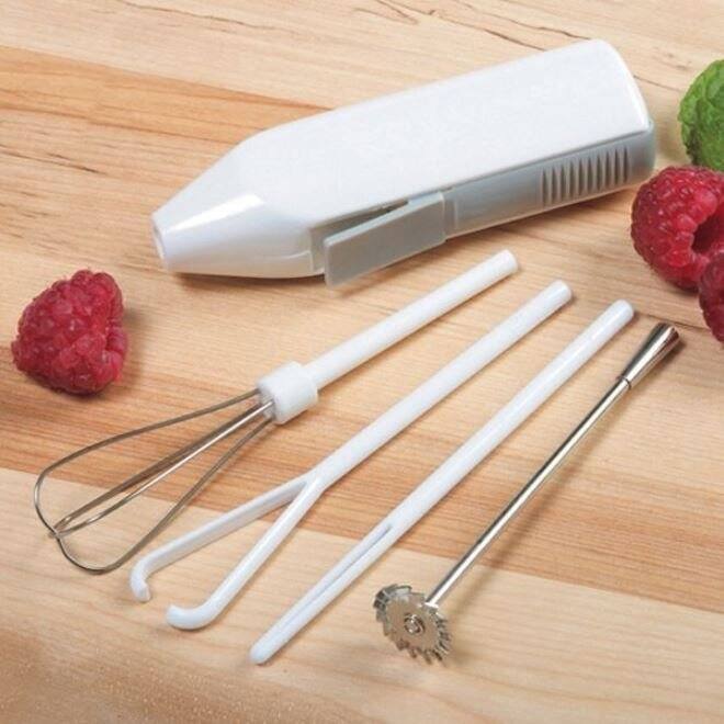 Norpro 5pc Deluxe Cordless Mini Mixer - Mixes, Whips, Stir, Blends and Frother