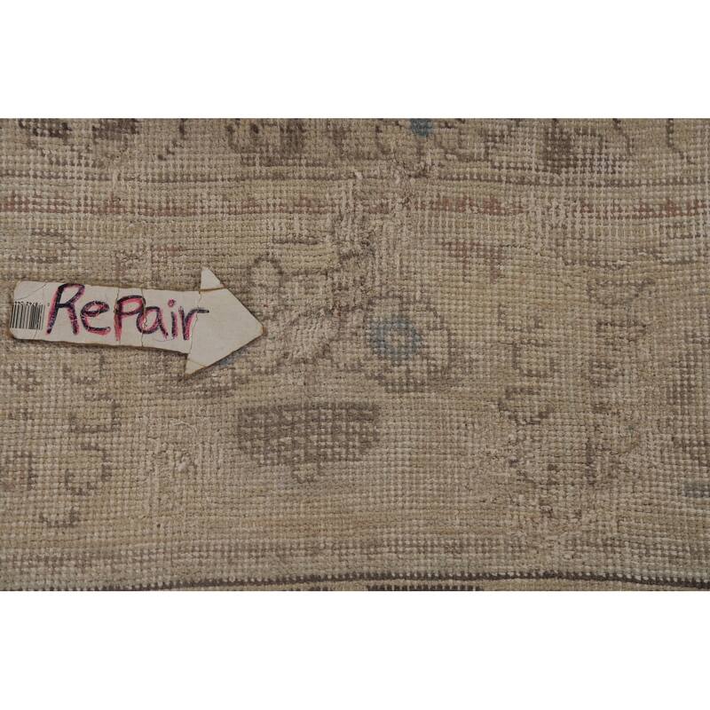 Antique Distressed Tabriz Persian Rug Hand-knotted Wool Carpet - 9'5" x 11'10"