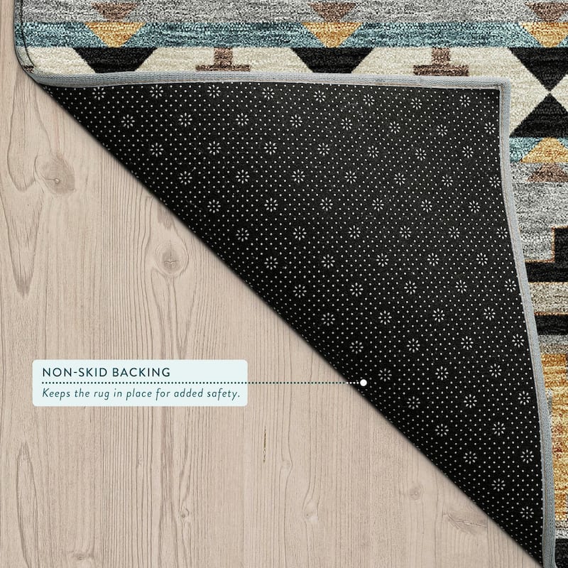 Machine Washable Indoor/ Outdoor Modern Ottawa Chantille Rug