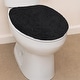 preview thumbnail 6 of 189, Home Weavers Waterford Collection Cotton Toilet Lid Rug | Elastic Fit | Fit Most Standard Toilet Lid | 18"x18" Black