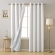 preview thumbnail 1 of 12, Deconovo Total Blackout Coating Curtains(2 Panel) 52x95 Inch - White