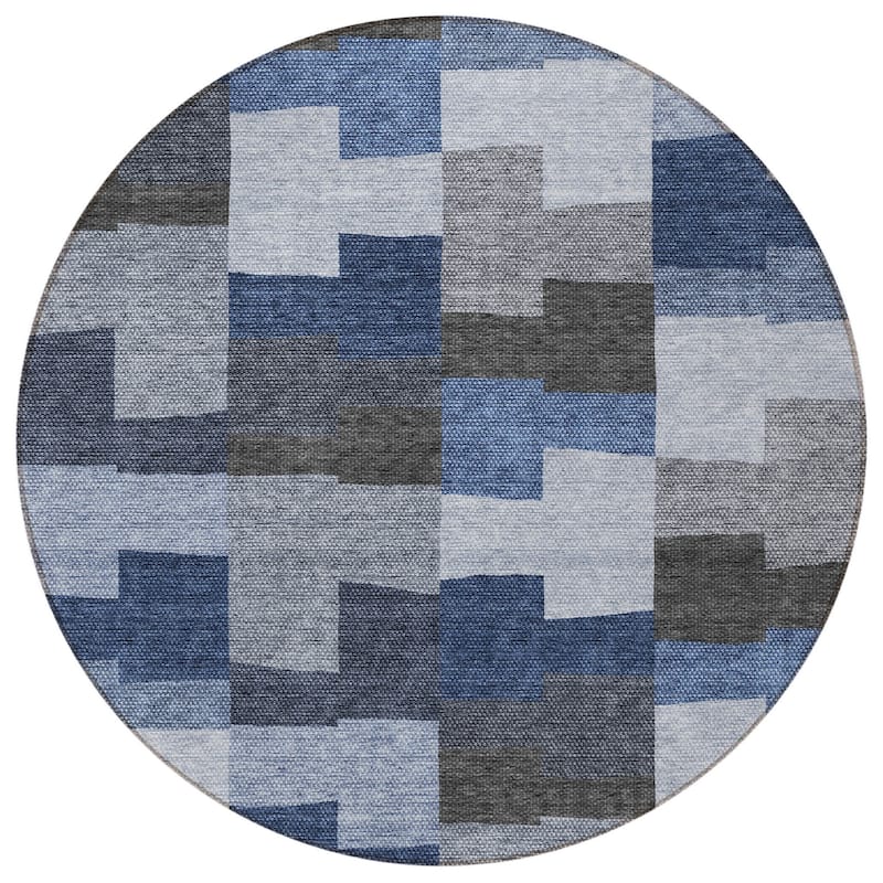HomeRoots Geometric Transitional Rectangle Outdoor Rug