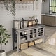 preview thumbnail 19 of 30, Furniture of America Wins Modern Farmhouse 5-shelf Buffet Table
