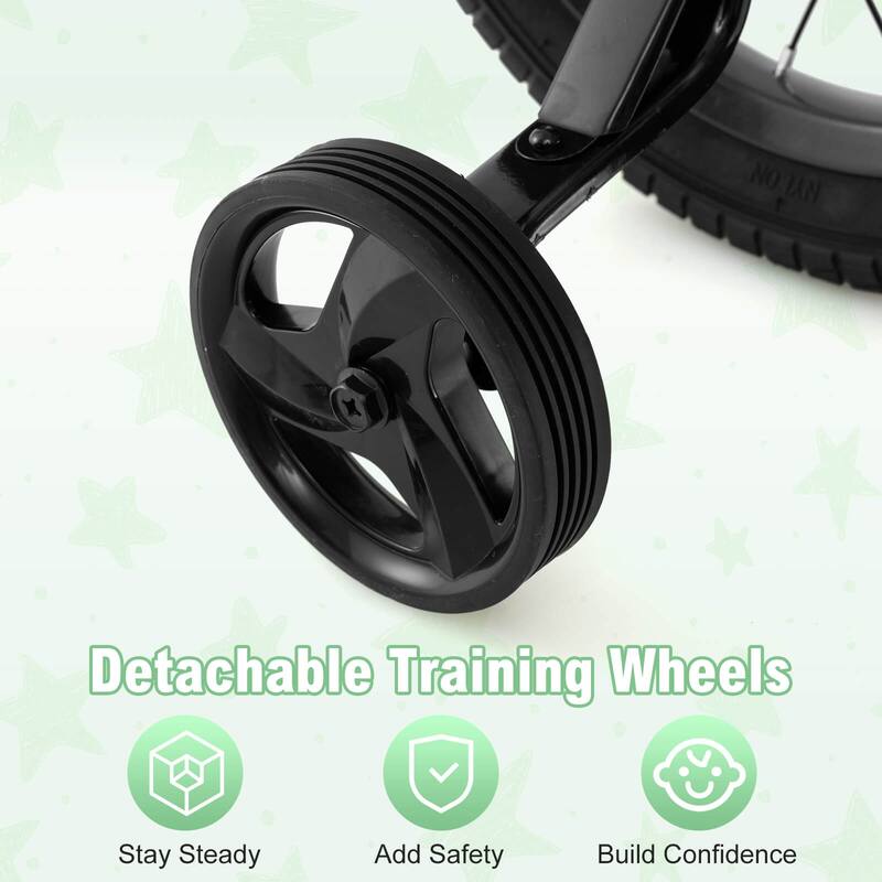 Costway 12"/14"/16"/18" Kid’s Bike with Training Wheels Adjustable - See Details