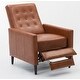 preview thumbnail 14 of 20, Colton Push Back Tufted Recliner by Greyson Living Caramel