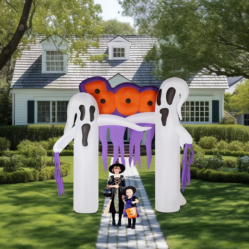 9.8FT White Ghost Archway Inflatable Halloween Outdoor Decorations