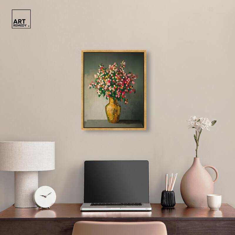 Pixel Bloom I Canvas by Art Remedy