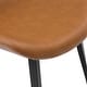 preview thumbnail 35 of 103, LUE BONA Modern Industrial Counter Stools Faux Leather Upholstered Counter Height Bar tools with Back