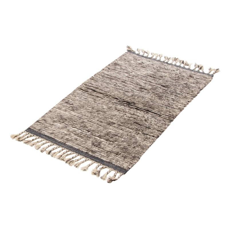 ECARPETGALLERY Hand-knotted Tangier Grey Wool Rug - 3'0 x 5'3