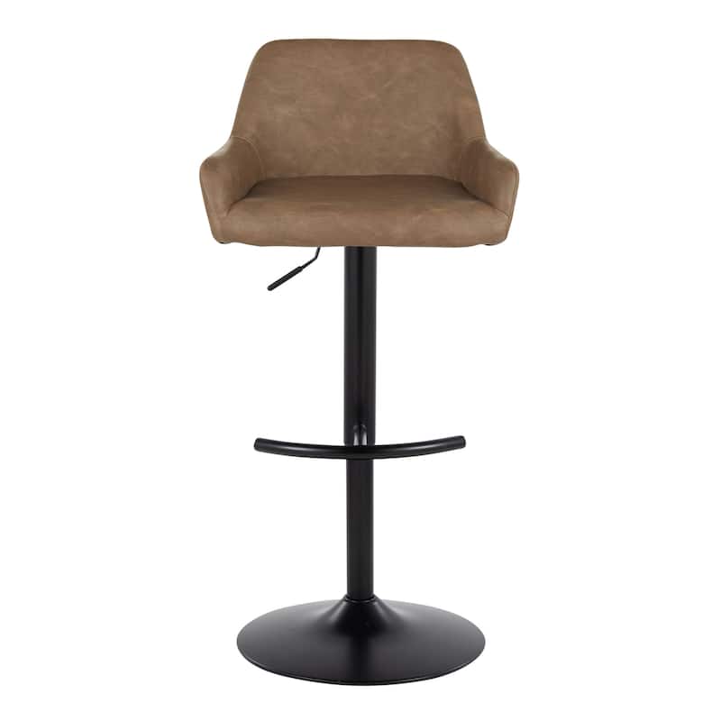Silver Orchid Galotti Adjustable Bar Stool with Rounded T Footrest (Set of 2)