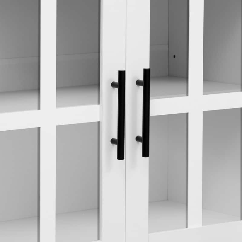 Modern 95.5" Wall Unit Entertainment Center with Bookshelves for TVs up to 80" with Electric Fireplace and Adjustable Shelves