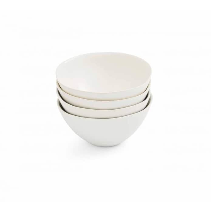 Portmeirion Set of 4 Sophie Conran Arbor All Purpose Bowls - 6 Inch - Creamy White