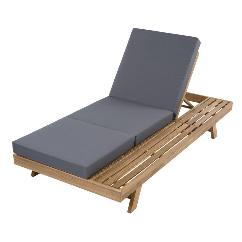 Lounge Chair Set with Open-Sided Design, Solid Wood Frame with Casual Cushions