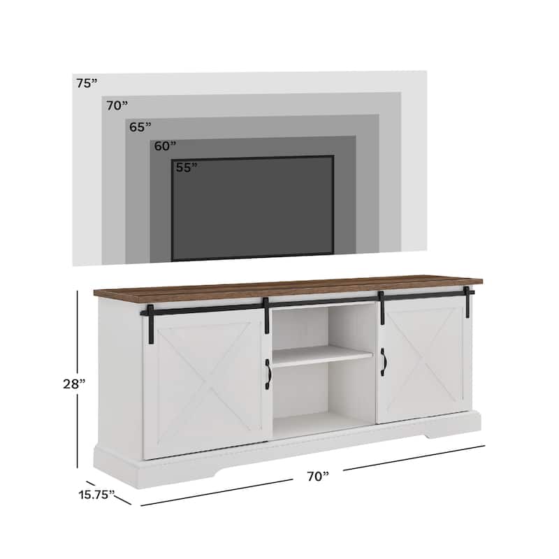 Middlebrook Wind Gap 70-inch Sliding Barn Door TV Stand