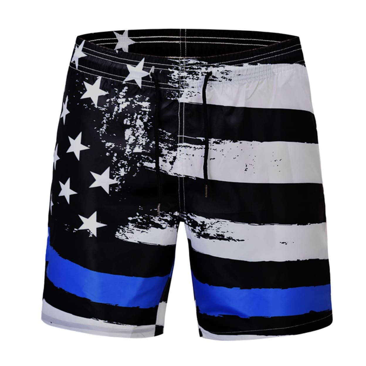 Mens Abstract Blue Circle Summer Pringting Quick Dry Board Shorts Bathing Suits Beach Shorts