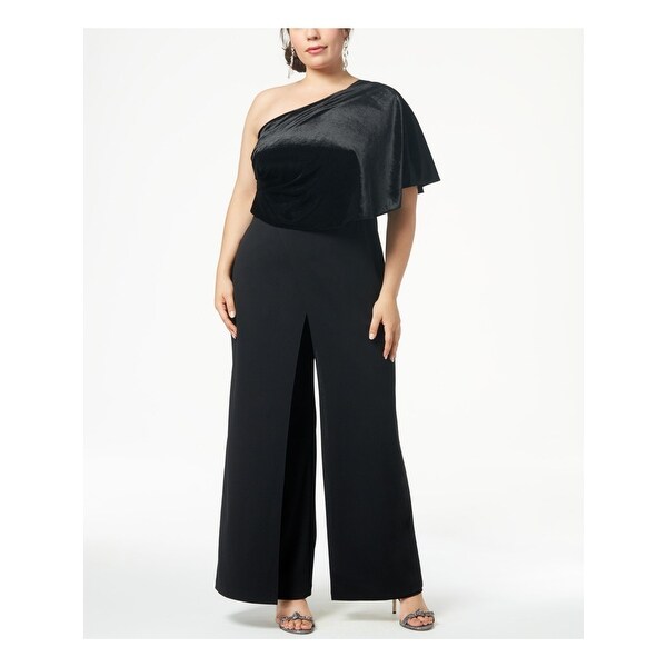 black wide leg jumpsuit plus size