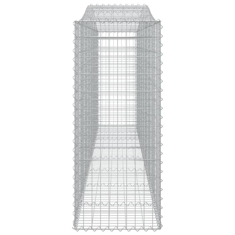 vidaXL Gabion Basket Arched Gabion Basket Planter for Flower Galvanized Iron - 78.7 x 78.7 x 23.6 inch