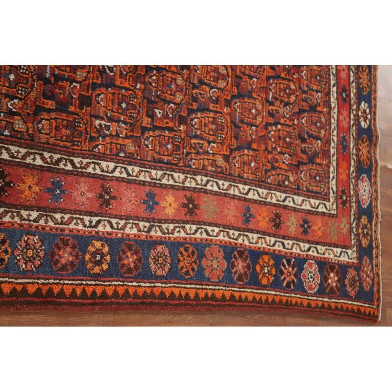 Malayer Persian Vintage Area Rug Hand-Knotted Wool Carpet - 4'3" x 6'7"
