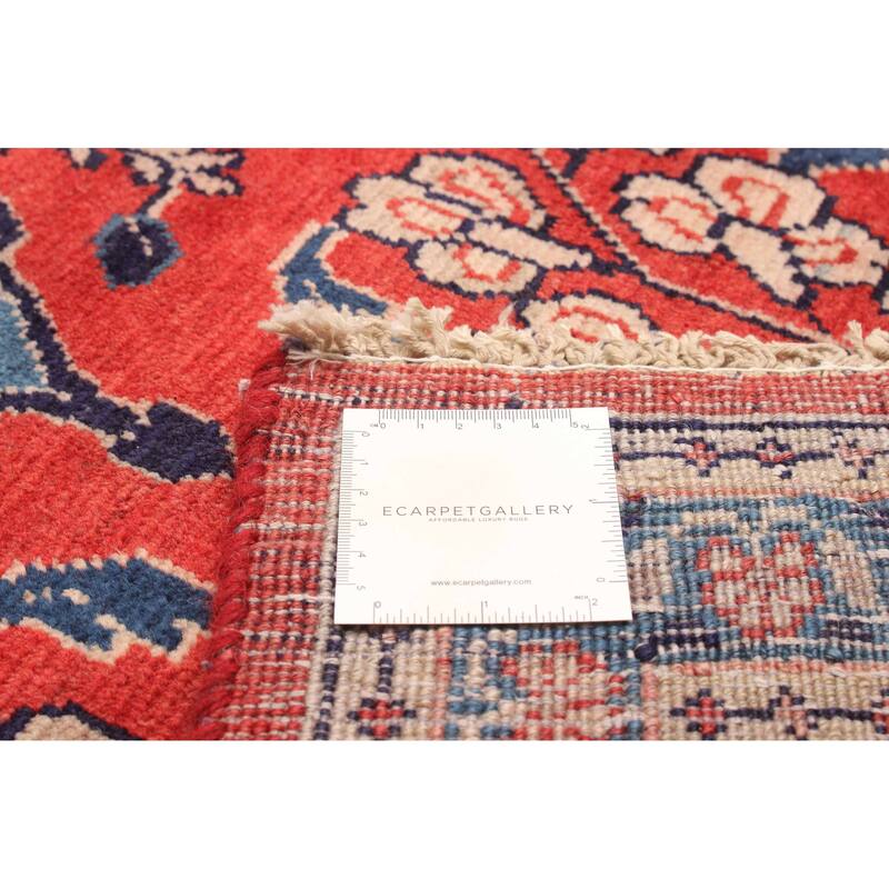ECARPETGALLERY Hand-knotted Andelz Red Wool Rug - 3' 5" x 10' 10"