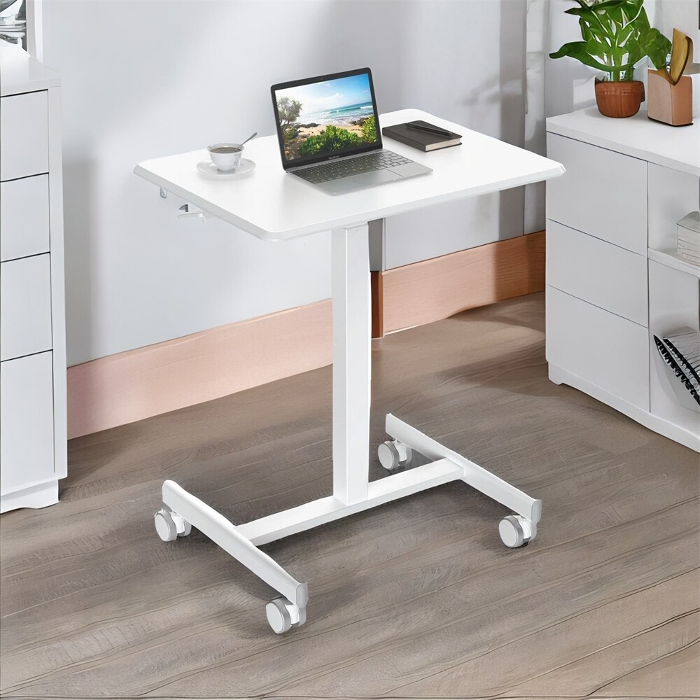 Mobile rolling cart online compact computer desk