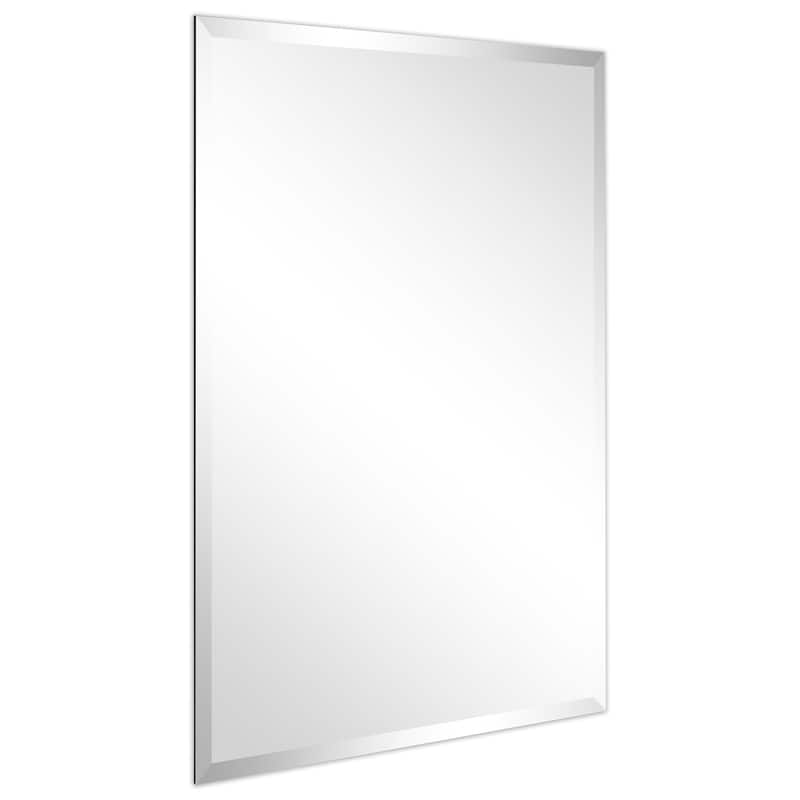 Frameless Beveled Prism Wall Mirror - Clear