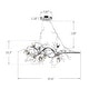 preview thumbnail 8 of 6, 12 - Light Dimmable Tree Like Branch Chandelier Roses Flowers Nature Inspired