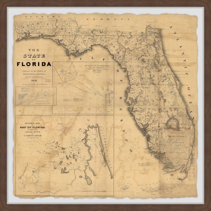 'The State of Florida' Framed Painting Print