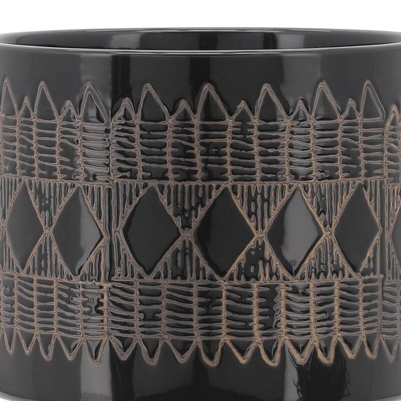 Sagebrook Home Ceramic Planters on Wood Stand