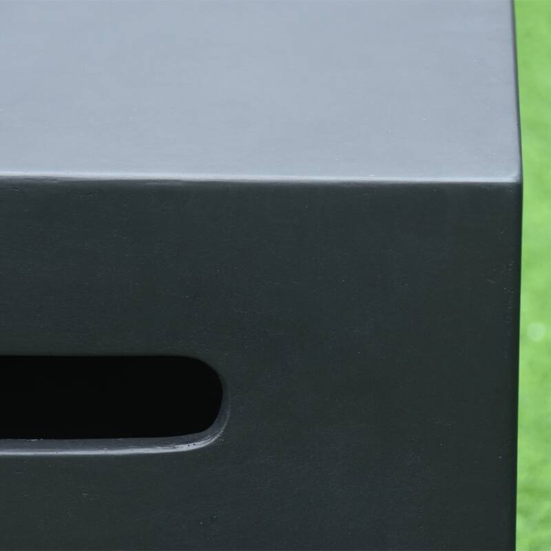 Modeno Outdoor Propane Tank Cover Hideaway Table Firepit Accessories Side Table - Black - 15.7 x 15.7 x 20