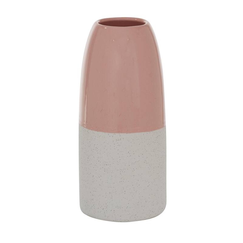 Ceramic Vase with Pink Top - Pink - Roche River Decor - Pink