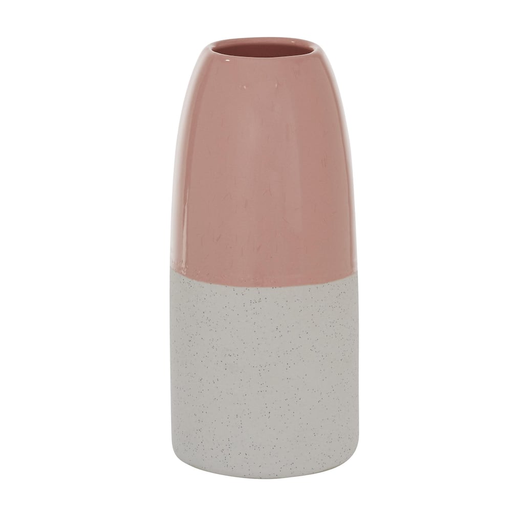 Ceramic Vase with Pink Top - Pink - Roche River Decor